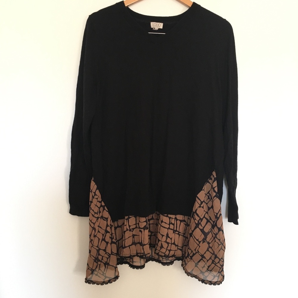 LOGO by Lori Goldstein Sweater Tunic